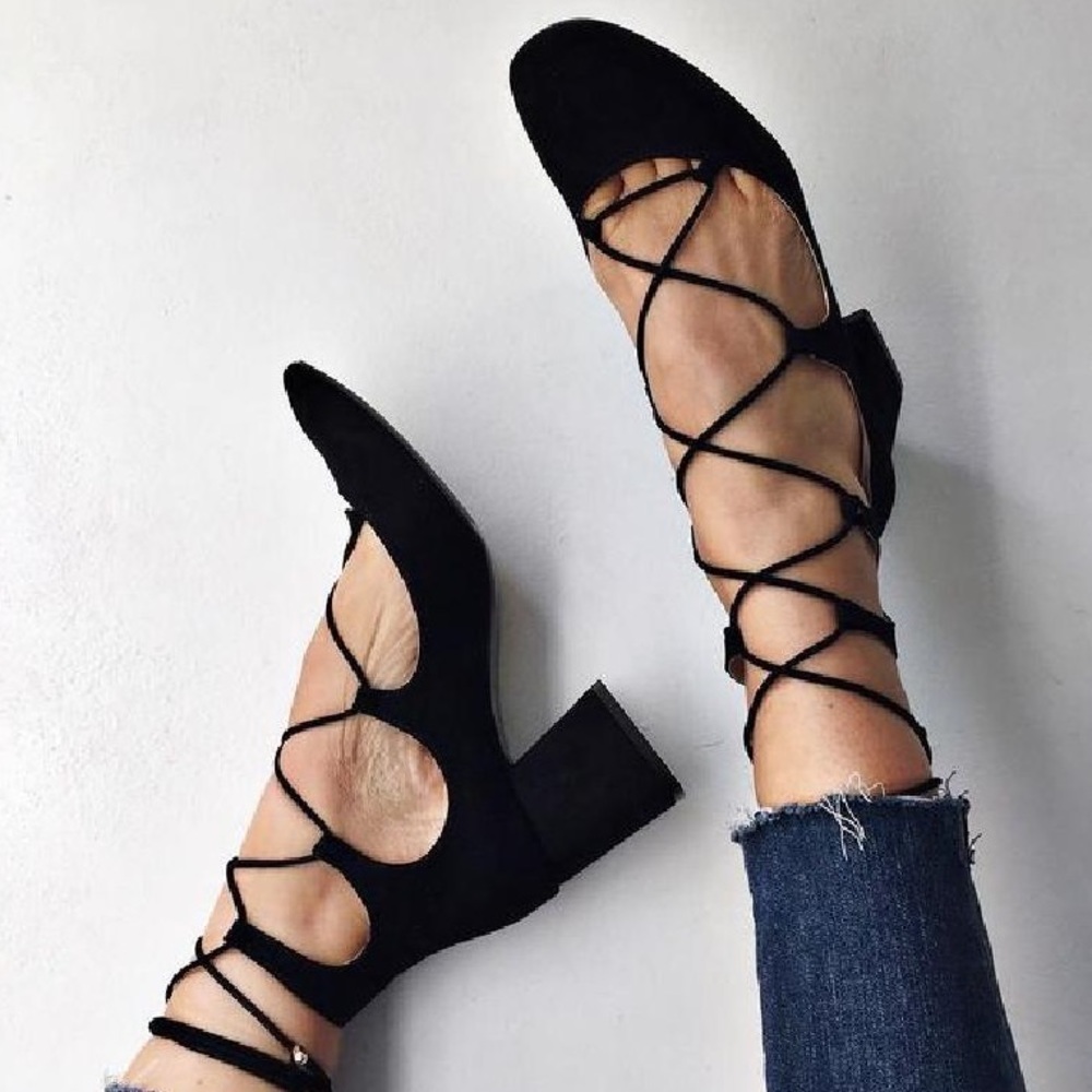 Zara lace up heel